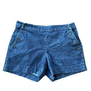 Banana Republic Shorts Womens 27 / 4 Blue Denim Mid Rise 3.5" Inseam Dark Wash